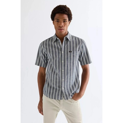 Wrangler pánska košeľa regular krátký rukáv Chambray 112378121 sivá