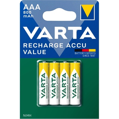 VARTA Акумулаторна батерия VARTA 56613101404, HR03, 1.2V, 800mAh, NiMH, 4бр (56613101404)