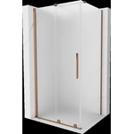 Mexen Velar плъзгаща се душ кабина 90 x 100 cm, матирано стъкло, розово злато - 871-090-100-31-60 (871-090-100-31-60)