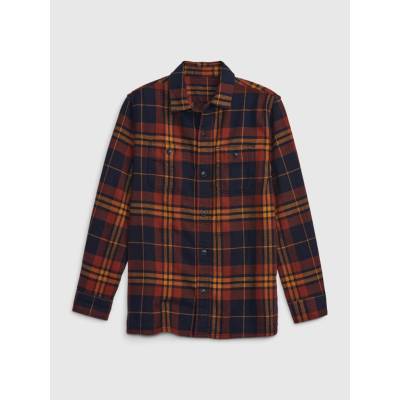 GAP LS Flannel chlapecká košile červená – Zboží Mobilmania