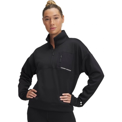 Under Armour Поларена блуза Under Armour Woven Fleece Half-Zip Top - Black