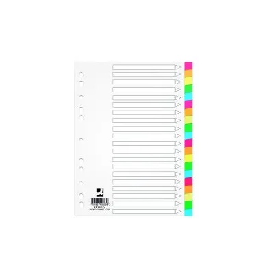 Q-CONNECT Разделител pp А4 20 цвята