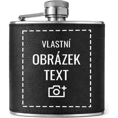 Canvas Placatka Bezvatriko.czKožená placatka s vlastním gravírováním Černá 177 ml