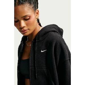 Nike суичър с цип и качулка дамски с памук Studio Fleece (IM8499.001)