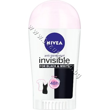 Nivea Стик Nivea Invisible For Black & White Clear, p/n NI-82236 - Дамски стик дезодорант против изпотяване (NI-82236)