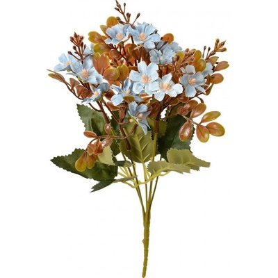 Dekorácia svetlomodrá umelá kvetina - 10*10*33 cm - Clayre & Eef