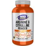 NOW Arginine & Citrulline Powder | 1: 1 Ratio [340 грама] Неовкусен