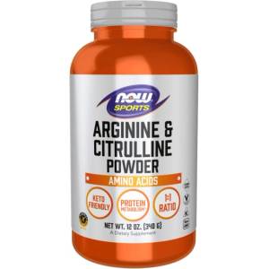 NOW Arginine & Citrulline Powder | 1: 1 Ratio [340 грама] Неовкусен