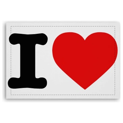 Fotoobraz 90x60 cm střední I love