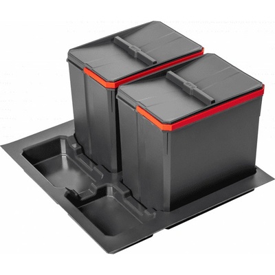 GTV Odpadkové koše pro oddělení AxiSpace pro šířku zásuvky 600 mm 2 x15 L