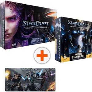 Archon Studio Комплект настолни игри StarCraft: Two Player Starter Set и Protoss Starter Set и подложка за мишка (BNDL0004762N)