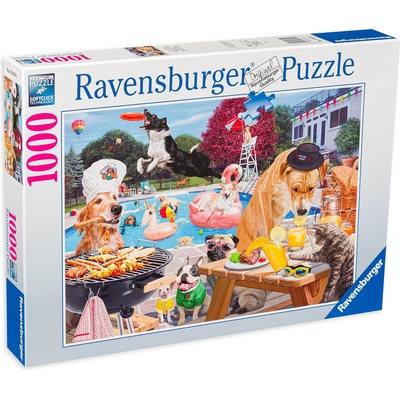 Ravensburger Пъзел Ravensburger от 1000 части - Летни дни за кучетата (16810)