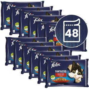 FELIX Капсули FELIX Fantastic с заек и агнешко в желе 48 x 85 г