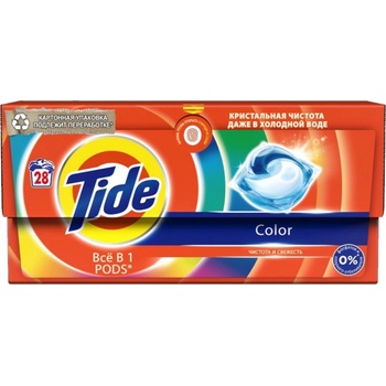 Tide капсули за цветно пране, Всичко в едно, 28 броя