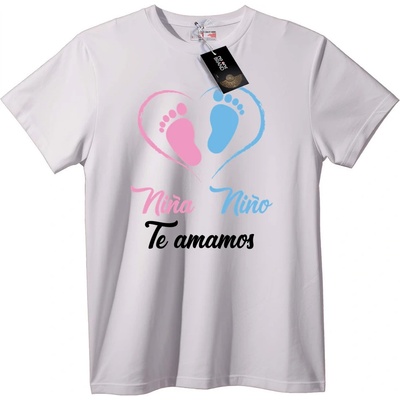 NOONEBRAND Тениска Любов за Момче и Момиче - 2XL, White