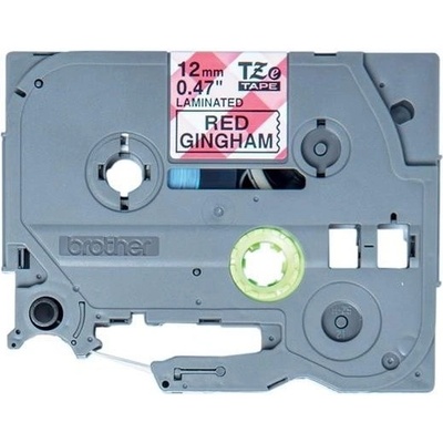 Brother TZ-MPRG31 / TZe-MPRG31, 12mm x 4m, черен печат / бял-червен фон, оригинална лента (TZEMPRG31)