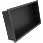 BALNEO Вграден рафт Balneo Wall-Box правоъгълен, 60x30x10 см, четкано черен (OB-BL4)