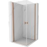 Mexen Mist-B Duo люлееща се душ кабина 95 x 95 см, прозрачна, матирана мед - 8A2-095-095-65-00 (8A2-095-095-65-00)