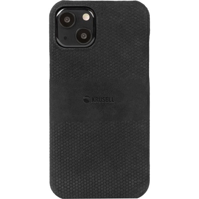 Krusell Гръб Krusell Leather Cover за iPhone 13 mini - Черен