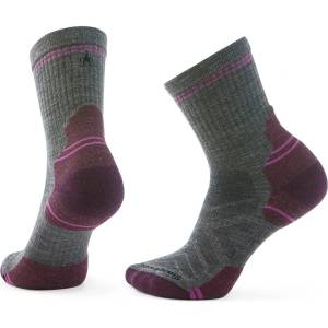 Smartwool Дамски туристически чорапи Smartwool Women's Hike Targeted Cushion Mid Crew Socks Walking socks - Medium Gray - размер 34-37 (EU) (201-8943-0111)