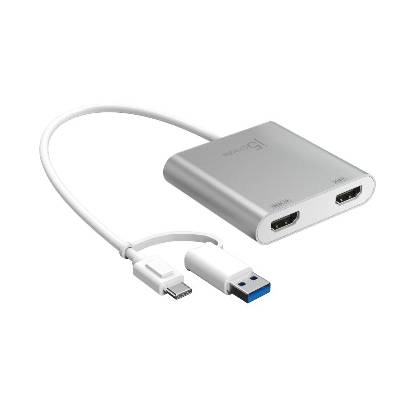 Адаптер j5create JCA365, За 2 монитора, USB-C - 2 x HDMI (J5-JCA365)