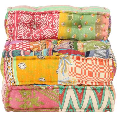 Greatstore Modulární pouf patchwork textil