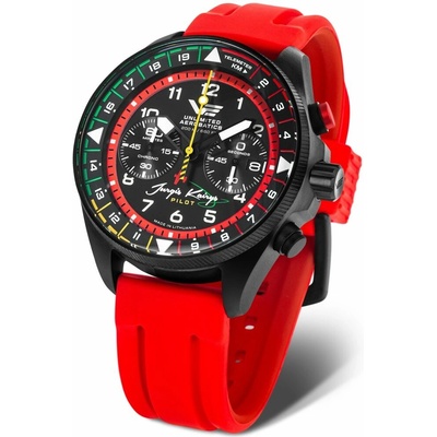 Vostok Europe 6S21/326C794 červený gumový remienok