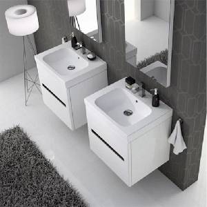 Geberit Стенен шкаф Geberit Modo с 2 чекмеджета, лъскаво бял, 80 см (502.879.01.1)