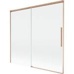Mexen Rox двукрилен плъзгащ се душ параван 170 x 150 cm, прозрачен, четкана мед (8C9-170-001-65-00)