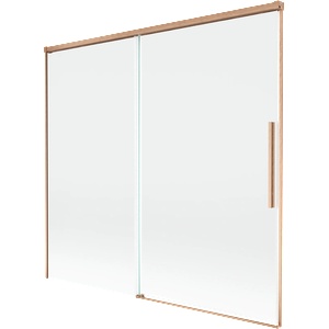 Mexen Rox двукрилен плъзгащ се душ параван 170 x 150 cm, прозрачен, четкана мед (8C9-170-001-65-00)