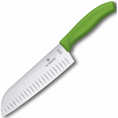 Victorinox Santoku Swiss Classic s výbrusy zelená 17 cm