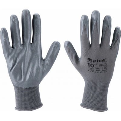 Extol Premium rukavice nylonové‚ polomáčené v nitrilu, 8856620