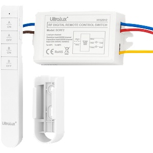 Ultralux ДВУКАНАЛЕН КЛЮЧ С rf ДИСТАНЦИОННО УПРАВЛЕНИЕ 220v ac (scrf2)
