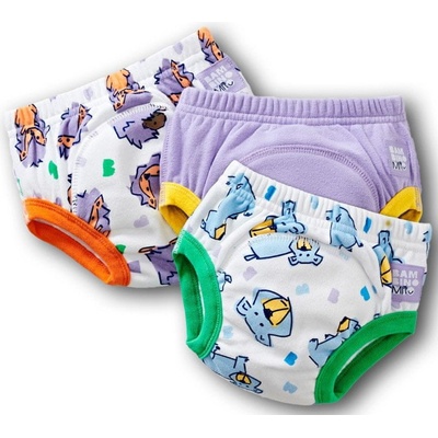 Bambinomio učící plenky biela/fialová S 3 ks