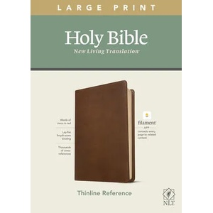 NLT Large Print Thinline Reference Bible, Filament Enabled Edition (Red Letter, Leatherlike, Rustic Brown) | Tyndale (ISBN: 9781496444882)