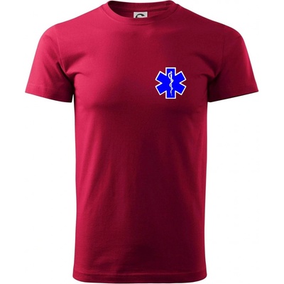 Hvězda samostatná záchranář / rescue klasické pánské triko marlboro červená