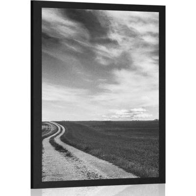 Plakát čarokrásná krajina v černobílém provedení - 20x30 black