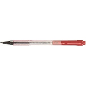 Pilot Химикалка, 0, 27 мм, с бутон, прозрачен корпус, PILOT "BP-S Matic", червена BPS-135F-R (BPS-135F-R)