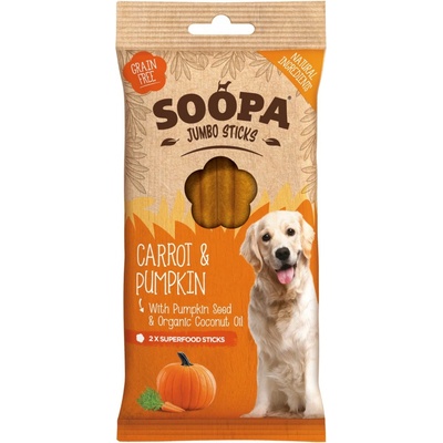 Soopa Pets Dentální tyčinky Jumbo Soopa s mrkví a dýní 170 g