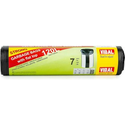 SÁČEK DO KOŠE HDPE 120L/7KS,80X115CM,19MIKR.,ČERNÁ