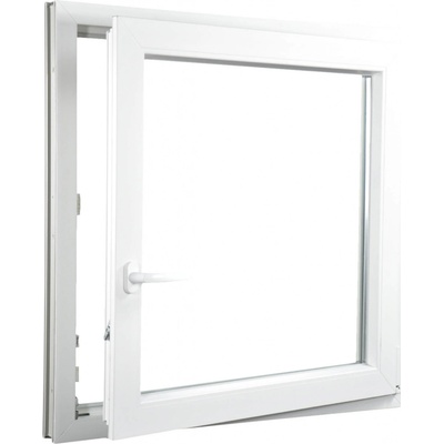 Aluplast Plastové okno jednokřídlo bílé 550 x 550 mm Pravé, Dvojsklo Ug= 1,1