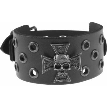 Image 1 of Leather & steel fashion гривна Skull Cross Steel - LSF1 101
