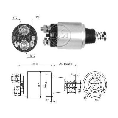 Spínač startéru ZM - Bosch 9330081036