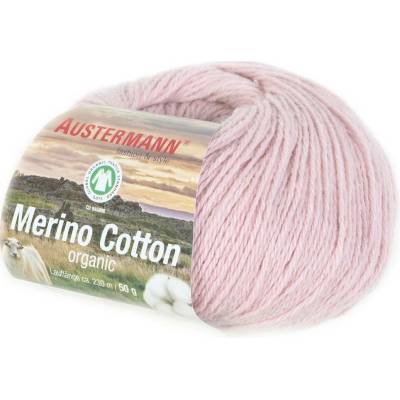 Austermann MERINO COTTON - 55% vlna merino, 45% bavlna - Ručně pletací příze Barva: 05 ROSE