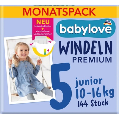 babylove Premium 5 Junior 10–16 kg 144 ks