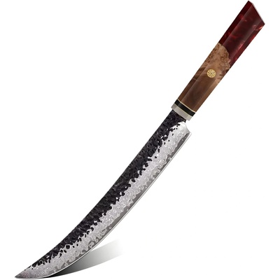 HARAHU Дамаски кухненски нож AI-37350 - Slicer / Червен KP37350 (AI-37350)