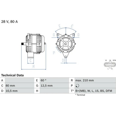 generátor BOSCH 0 986 048 100