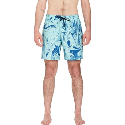 Volcom Бански гащета Volcom Center Print 17´´ Swimming Shorts - Blue