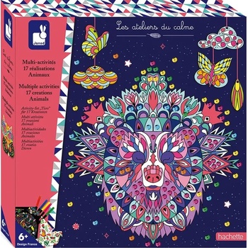 Janod Кутия с 18 креативни комплекта Janod - животни (J07955)