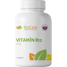 BioCare Vitamín B12 250μg 3× 110 tabliet